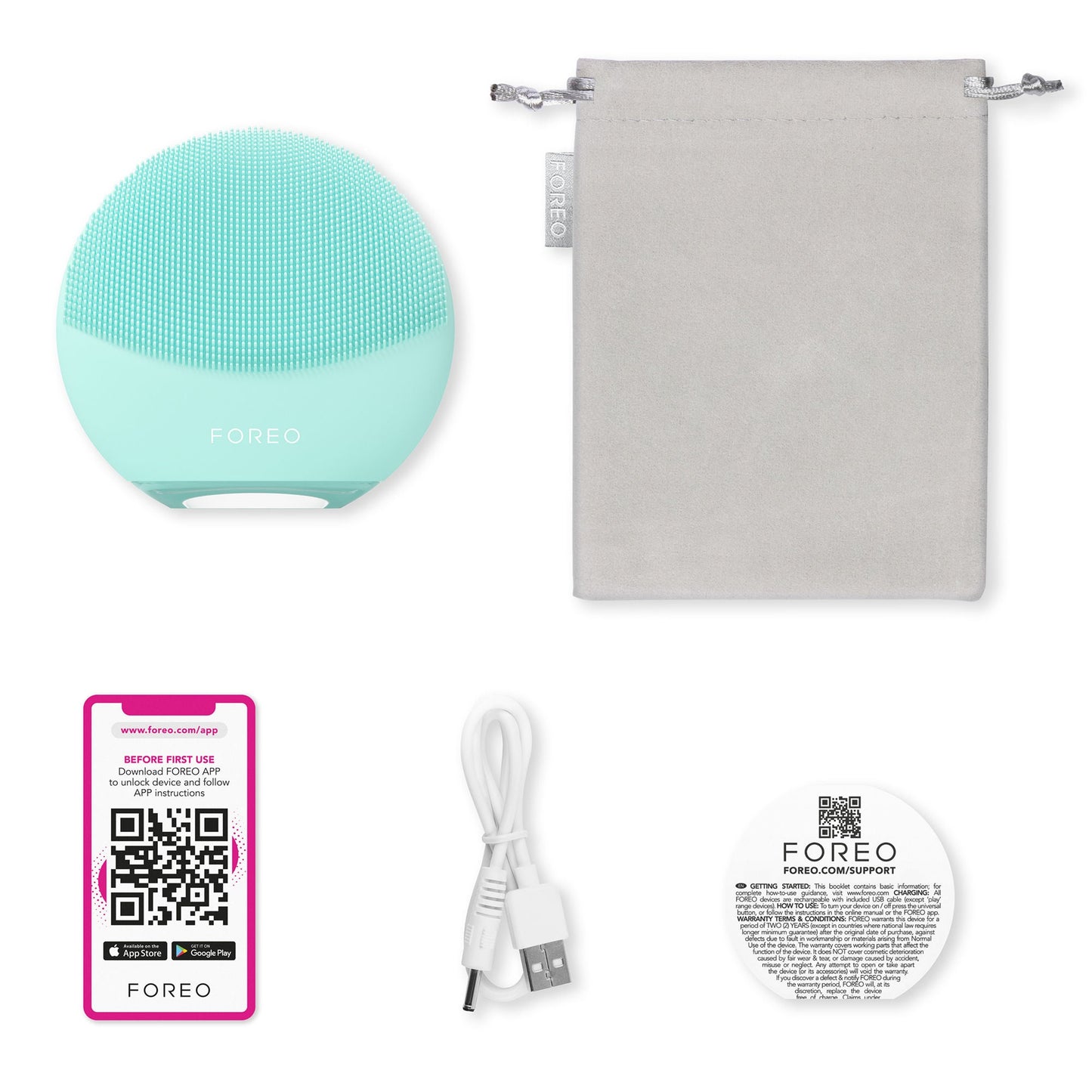 LUNA™ 4 mini Facial Cleansing Device, Arctic Blue