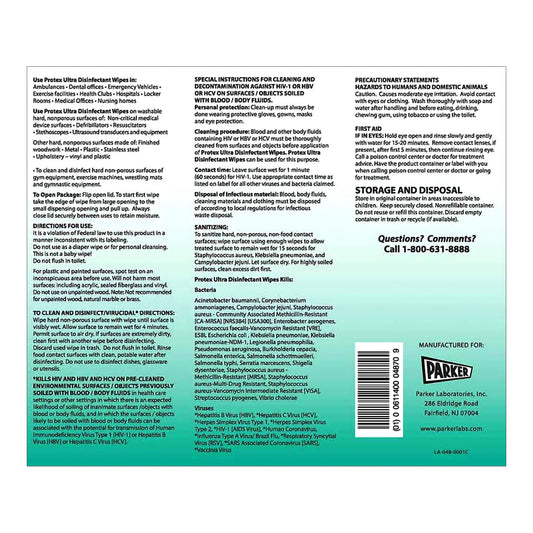 Protex® Ultra Disinfectant Wipes, Premoistened Broad Spectrum
