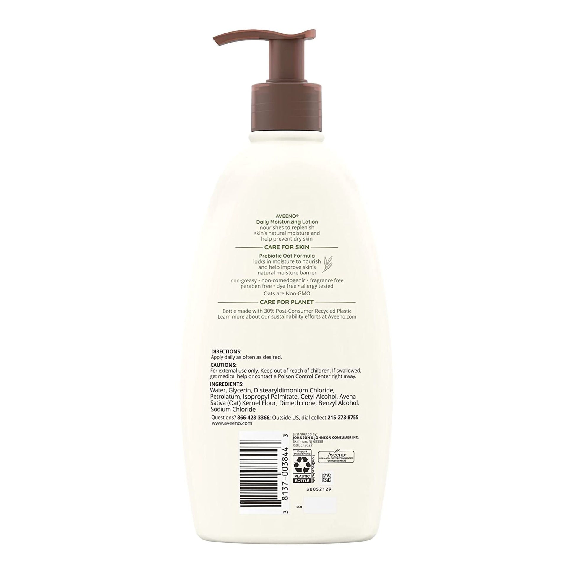 Aveeno® Daily Moisturizing Body Lotion Fragrance Free, Pump Bottle