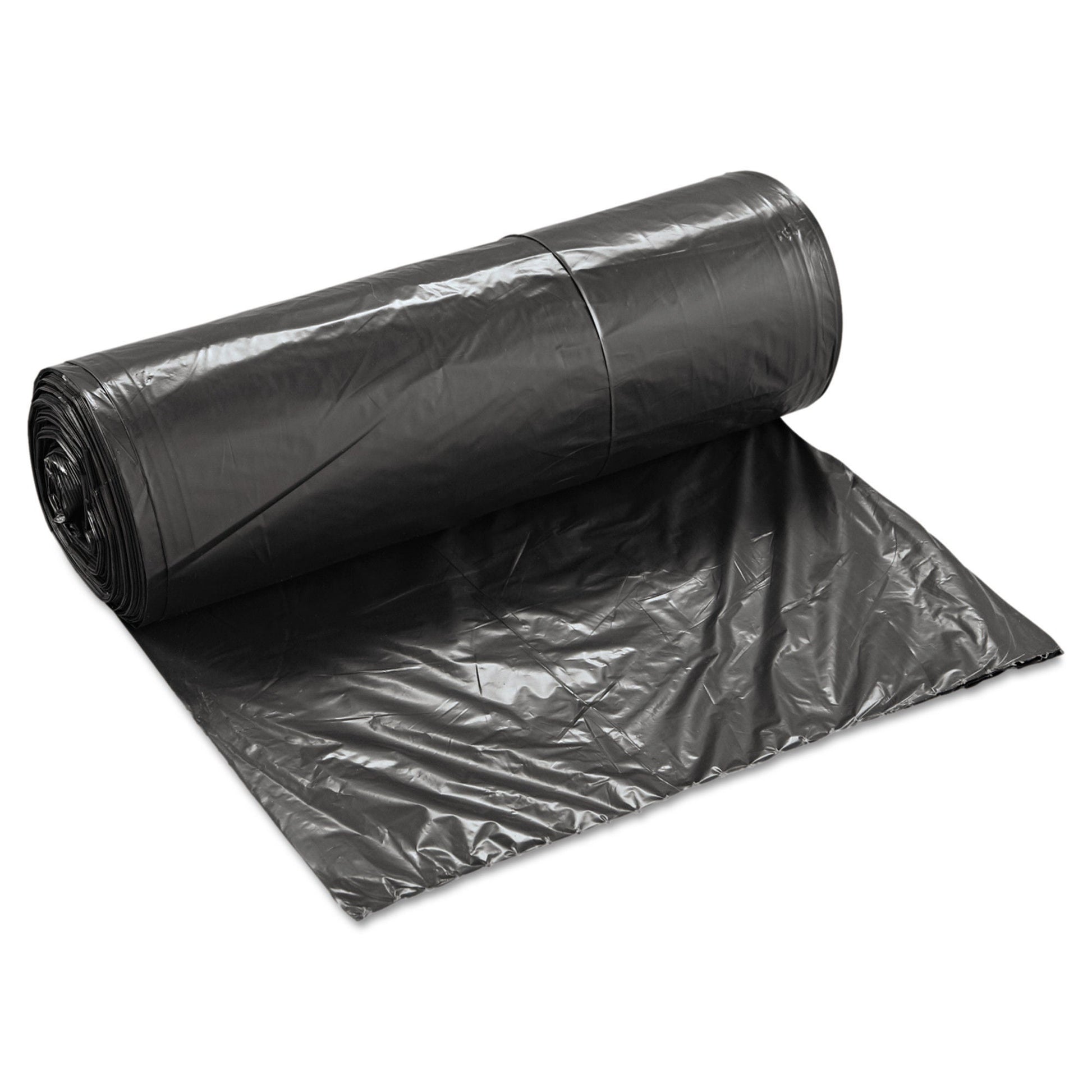 Boardwalk Trash Bag 60 gal. 0.65 mil Black Heavy Duty Star Seal Bottom Coreless Roll