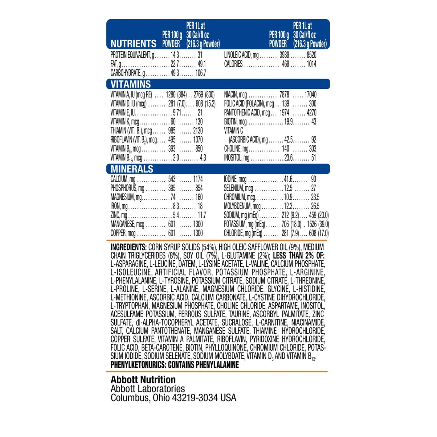 EleCare Jr Pediatric Oral Supplement Vanilla Flavor Can Powder Amino Acid Protein Maldigestion