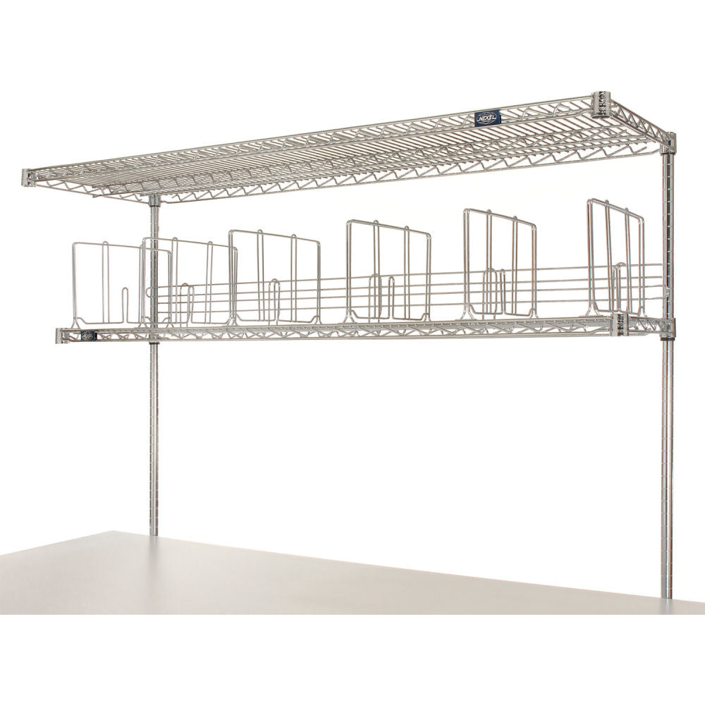 Global Industrial Packing Workbench W/Riser & 3 Shelves, Laminate Square Edge, 72"W x 30"D