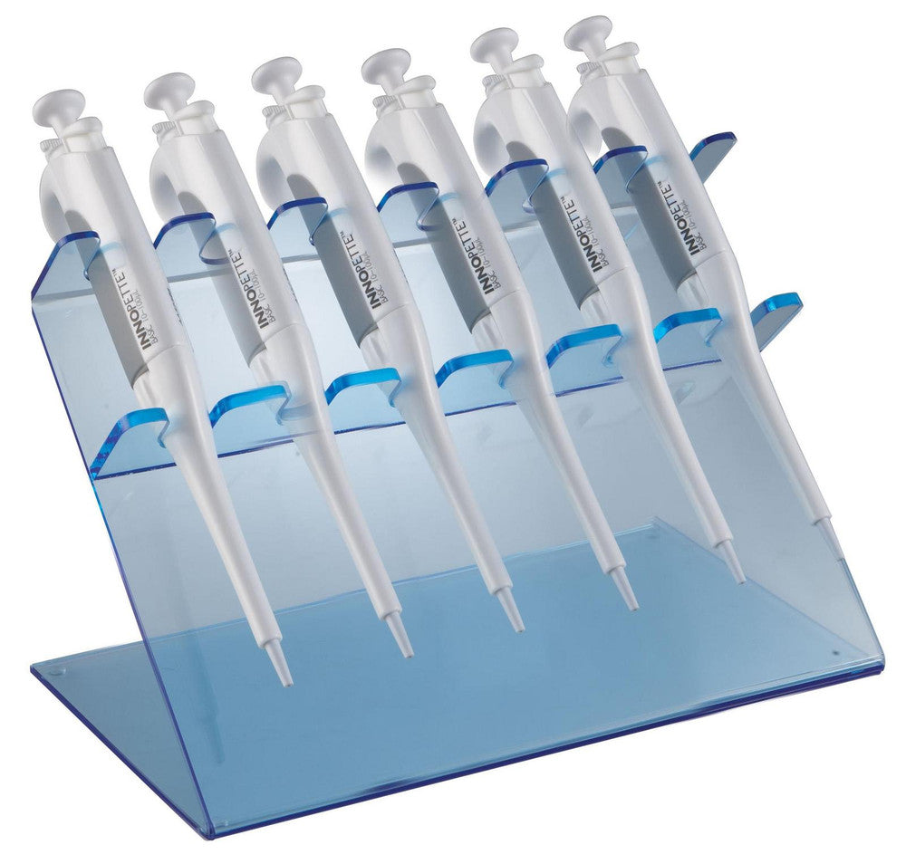 Acrylic Pipette Stand, 6-Place, Blue - HS20613C