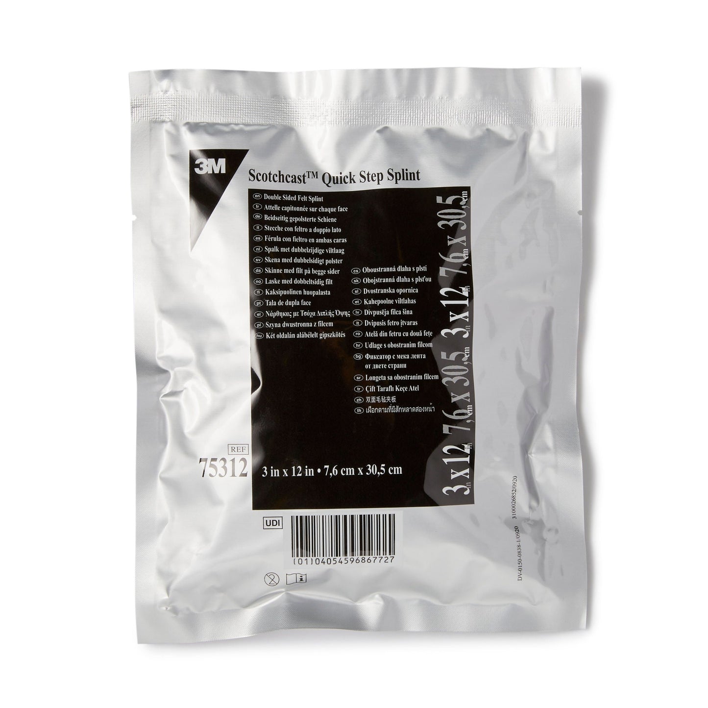3M™ Scotchcast™ Quick Step Double Sided Felt Padded Splint, 3 x