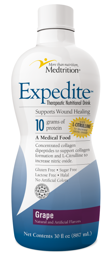 Expedite Oral Supplement Grape Flavor Liquid Bottle, 30 oz, Case of 4 (18815)