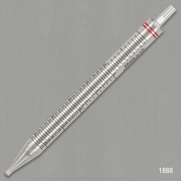 Serological Pipettes, Short Style 230 mm, PS, Sterile — 5/10/25 mL, Individually Wrapped, 500/Case | Globe Scientific