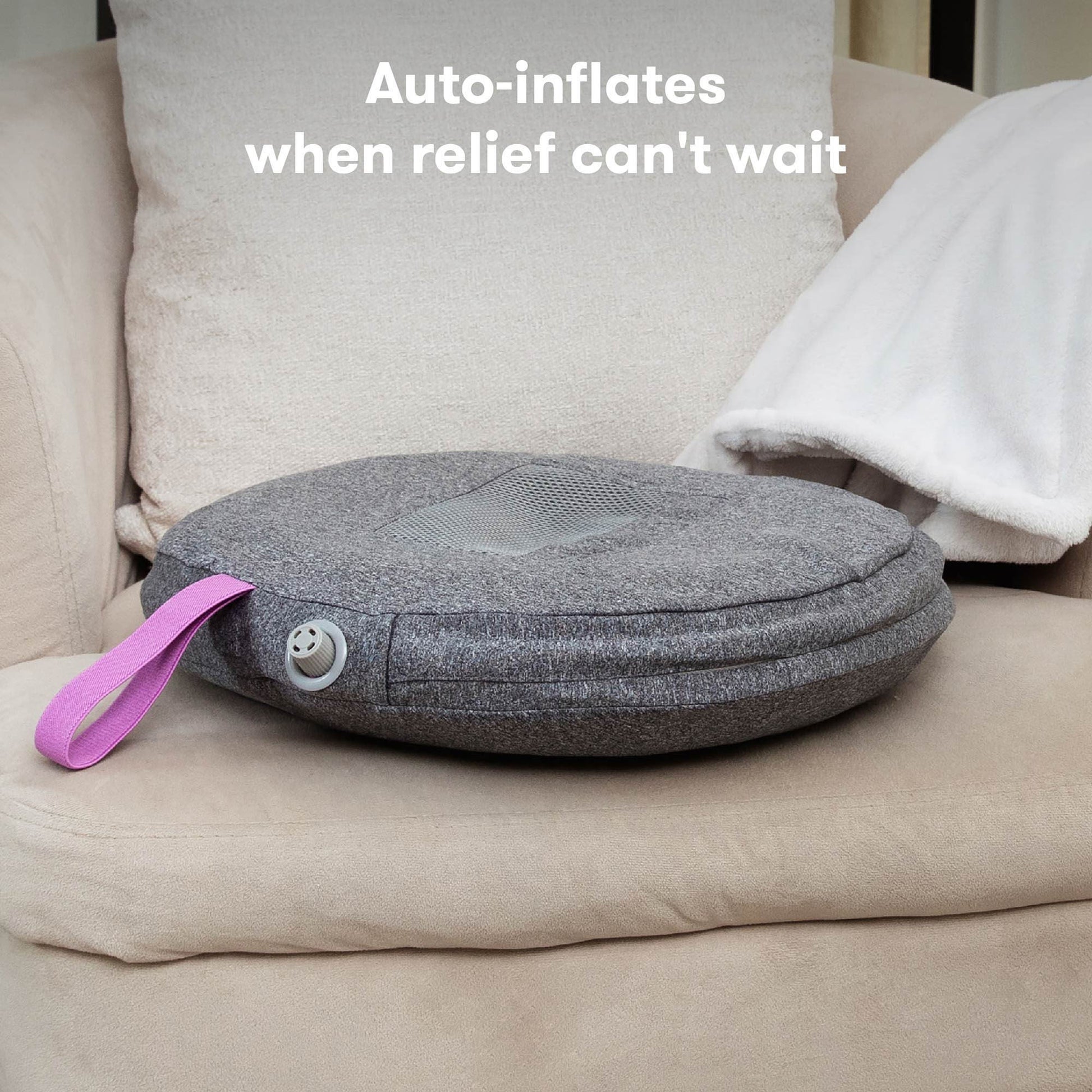 frida mom Perineal Cooling Comfort Cushion, Auto-Inflating Doughnut Pillow