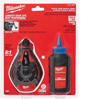 Milwaukee 100' Bold Line Kit w/ Blue Chalk 48-22-3982 | Plastic
