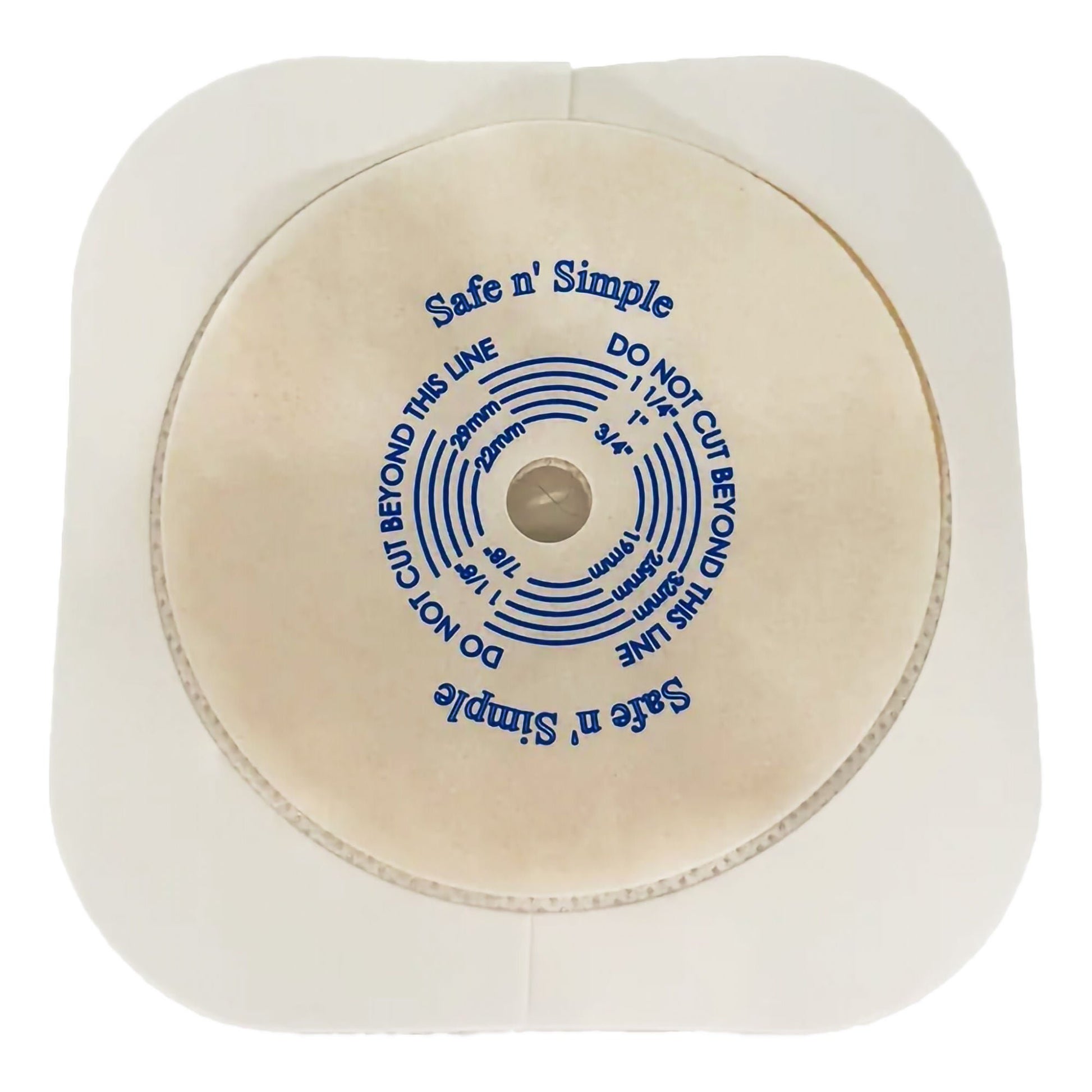 Ostomy Barrier Trim to Fit, Standard Wear Flexible Tape Flange Up to 1-1/4 Inch Opening 4--1/2 Inch
