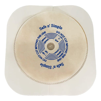 Ostomy Barrier Trim to Fit, Standard Wear Flexible Tape Flange Up to 1-1/4 Inch Opening 4--1/2 Inch