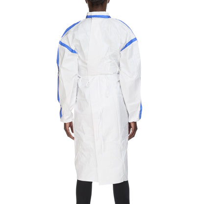 Chemotherapy Procedure Gown One Size Fits Most White Sterile ASTM F739-12 Disposable