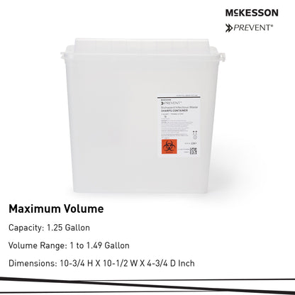 McKesson Prevent® Sharps Container, 1-1/4 Gallon