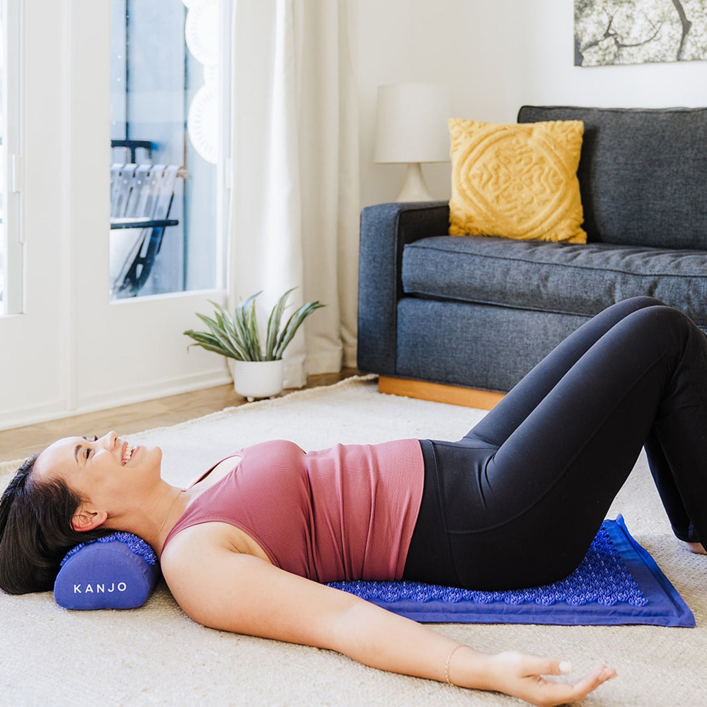 Kanjo Memory Foam Acupressure Mat Set, Blue