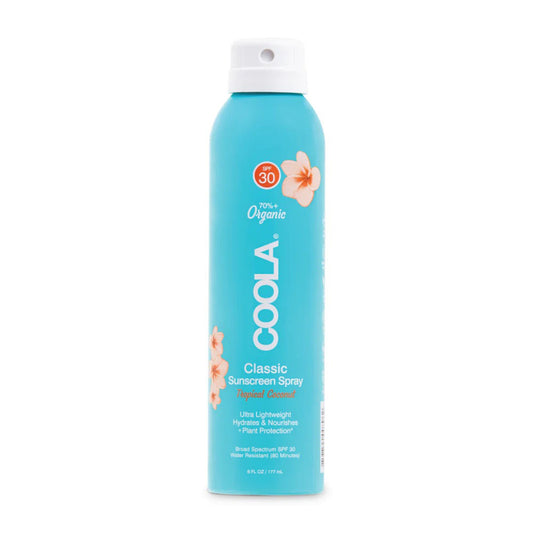 Coola® Clear Body Sunscreen Spray SPF 30 Tropical Coconut Scent, Can