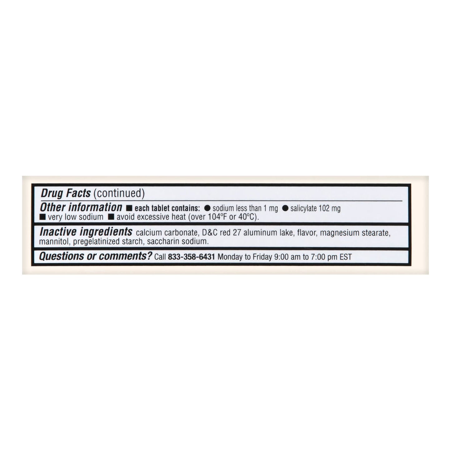 Foster & Thrive™ Stomach Relief 262 mg Bismuth Salicylate Chewable Tablets