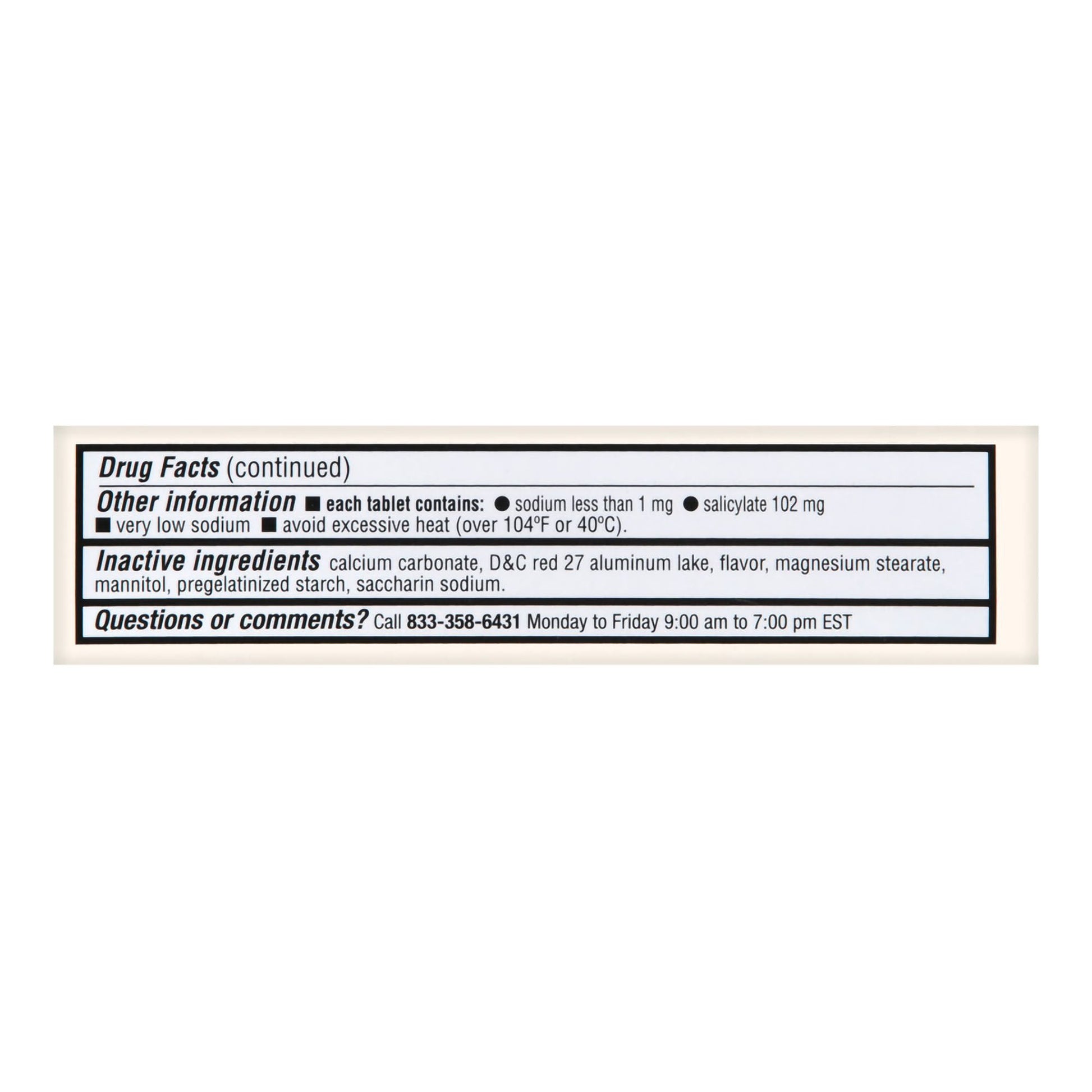Foster & Thrive™ Stomach Relief 262 mg Bismuth Salicylate Chewable Tablets