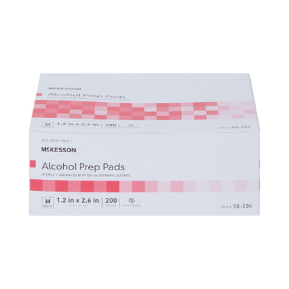 McKesson 70% Isopropyl Alcohol Prep Pad, Medium