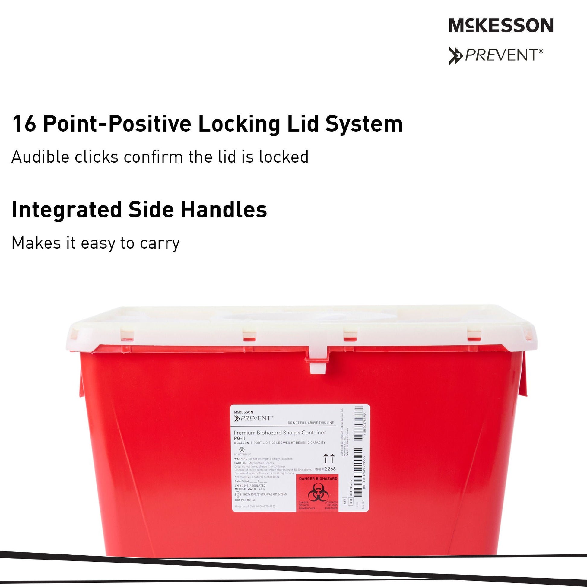 McKesson Prevent® Sharps Container, 8 Gallon