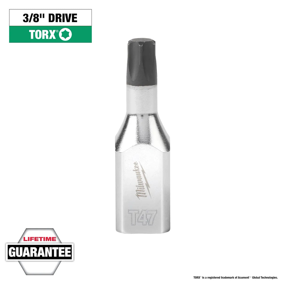 Milwaukee 3/8" Drive T47 TORX Bit Socket 45-34-1016 | 3/8 in Drive