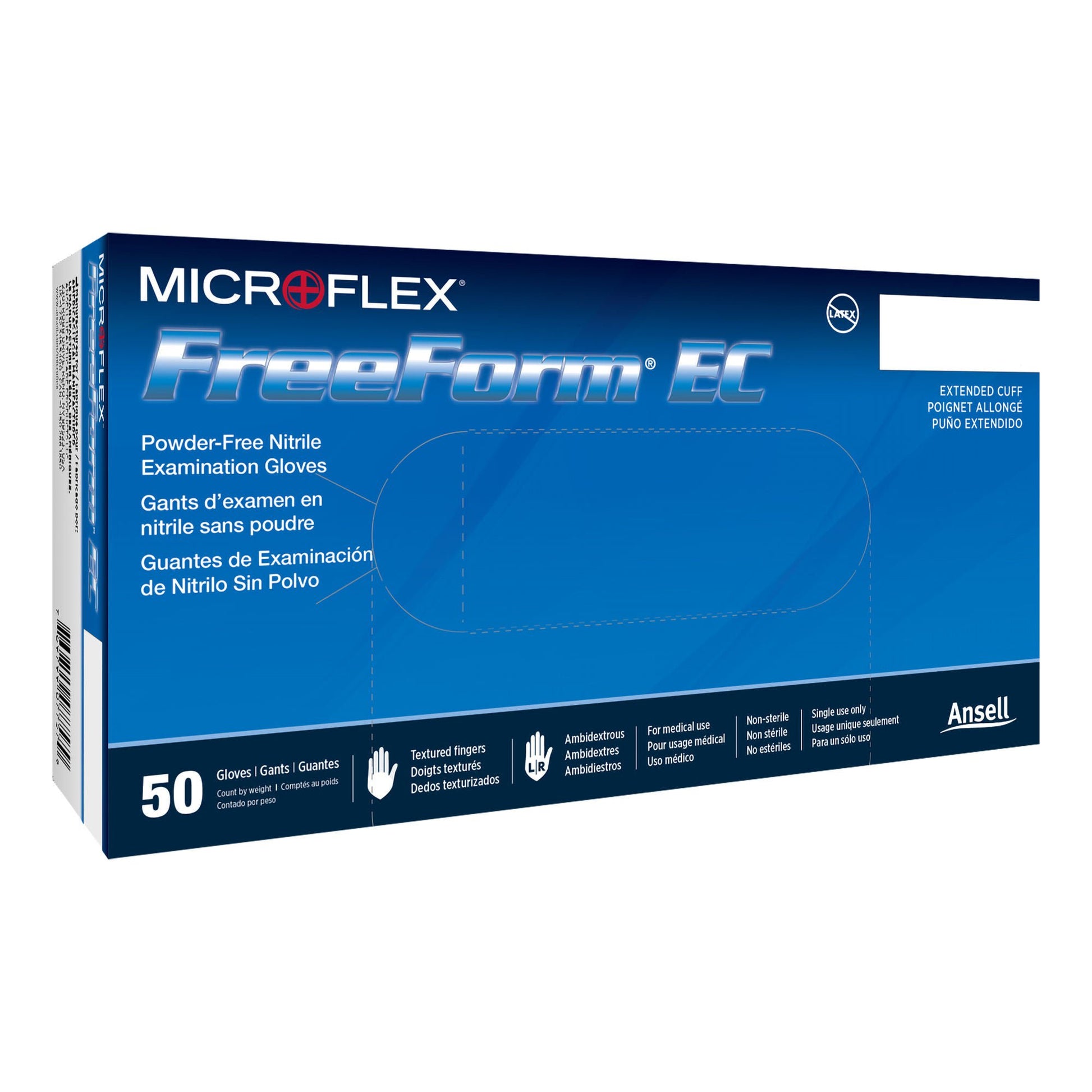 FreeForm® EC Nitrile Exam Gloves, Blue