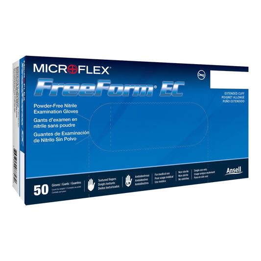 FreeForm® EC Nitrile Exam Gloves, Blue