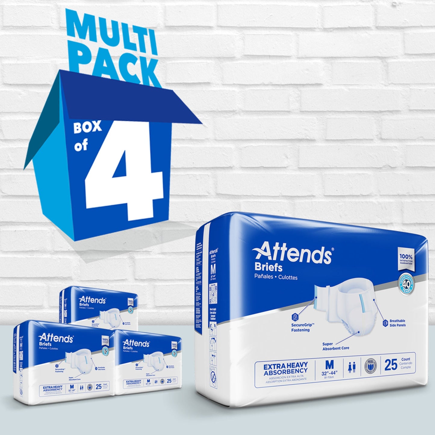 Attends® Extra Heavy Incontinence Brief, Heavy Absorbency