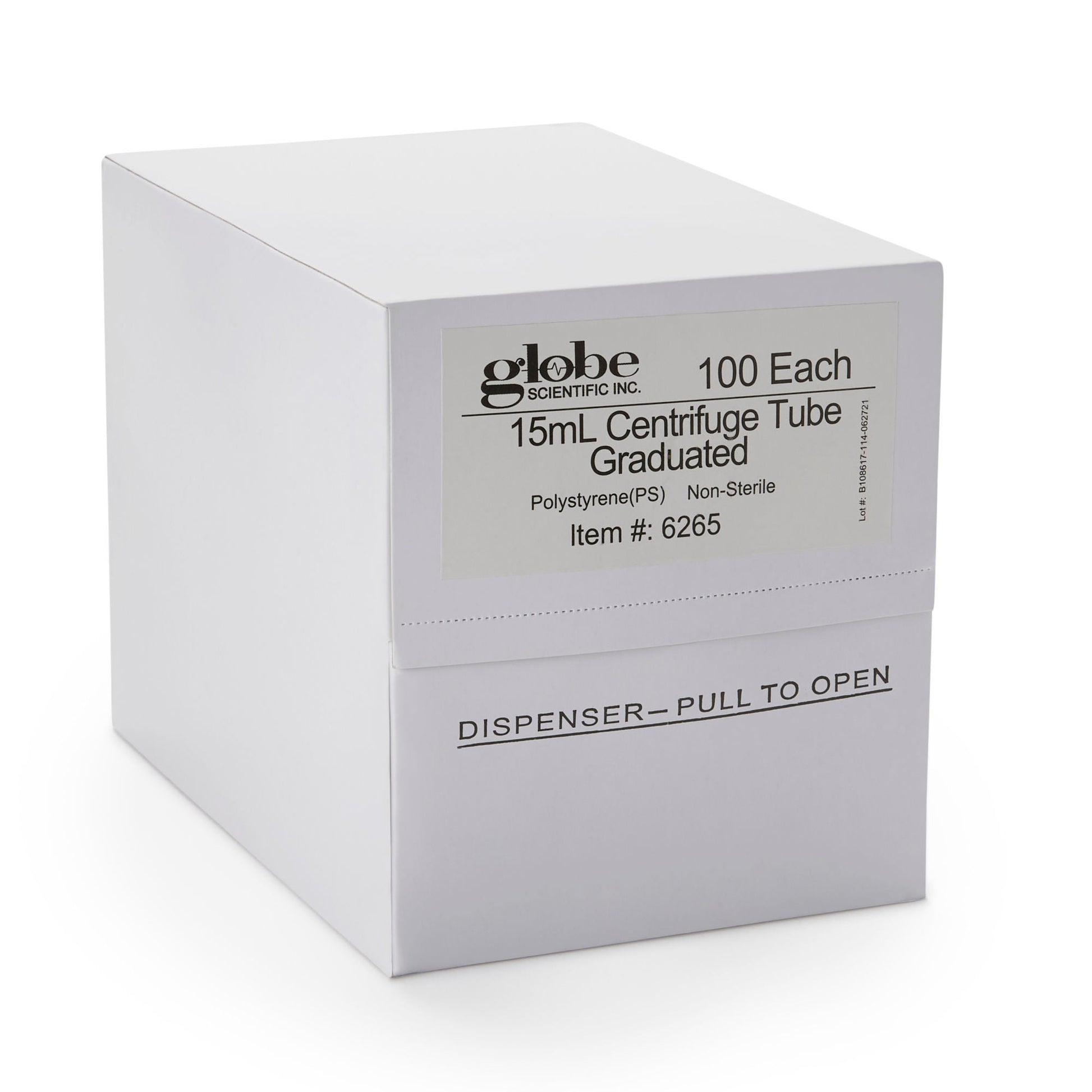 Globe Scientific Centrifuge Tube, Without Closure, 15 mL