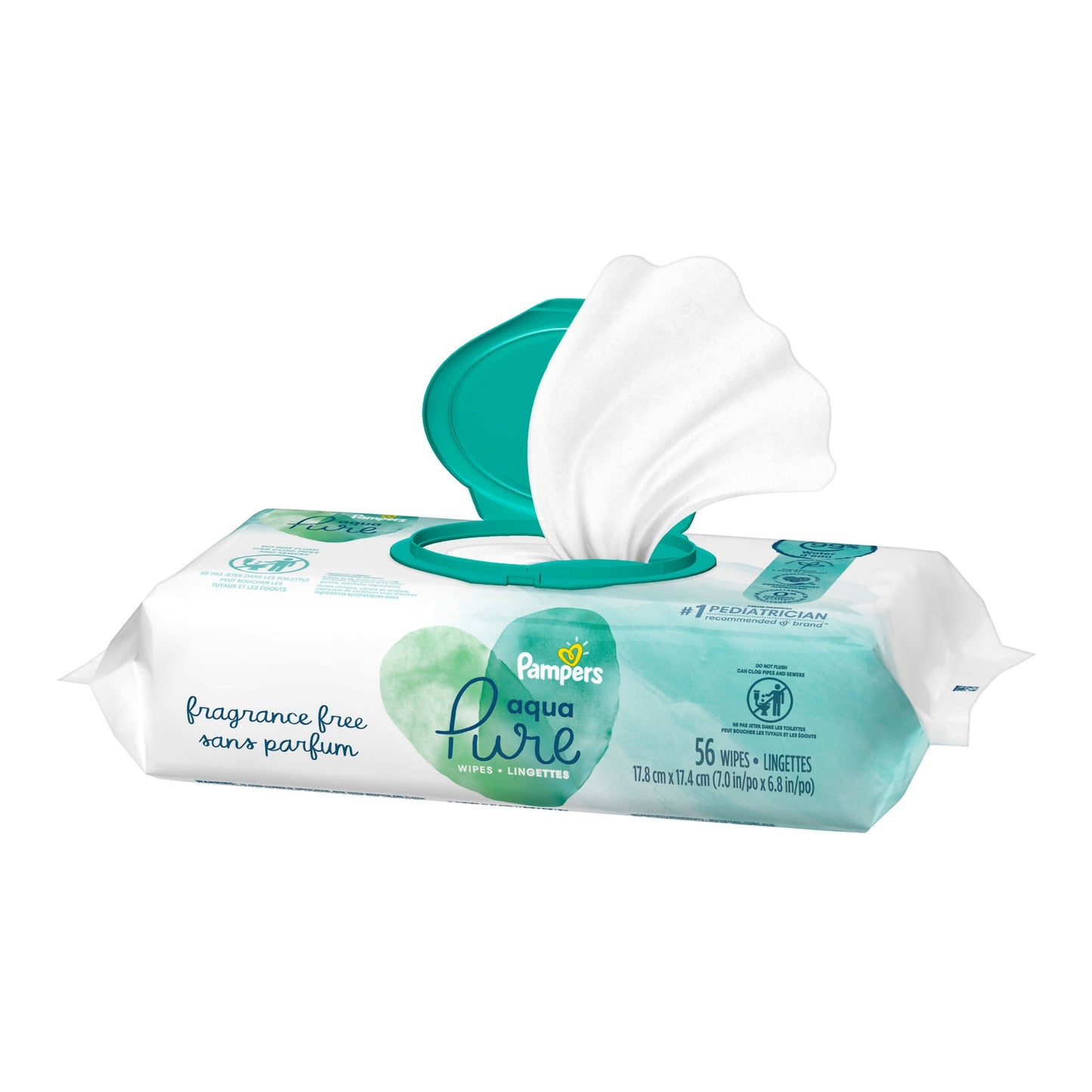 Pampers Aqua Pure Baby Wipe Soft Pack Unscented