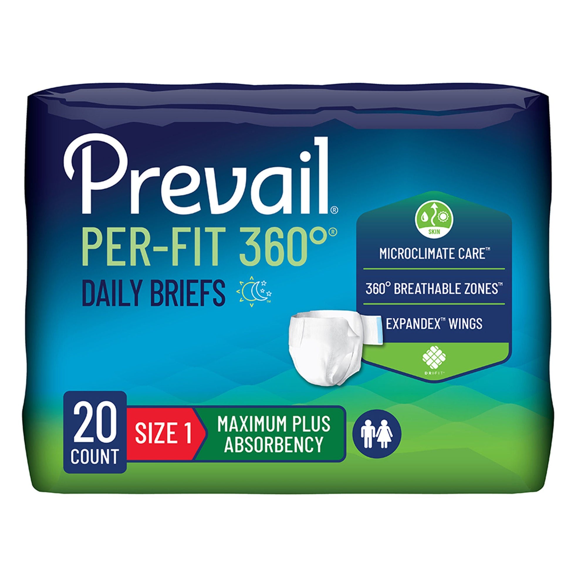 Prevail® Per-Fit 360°™ Daily Briefs, Maximum Plus