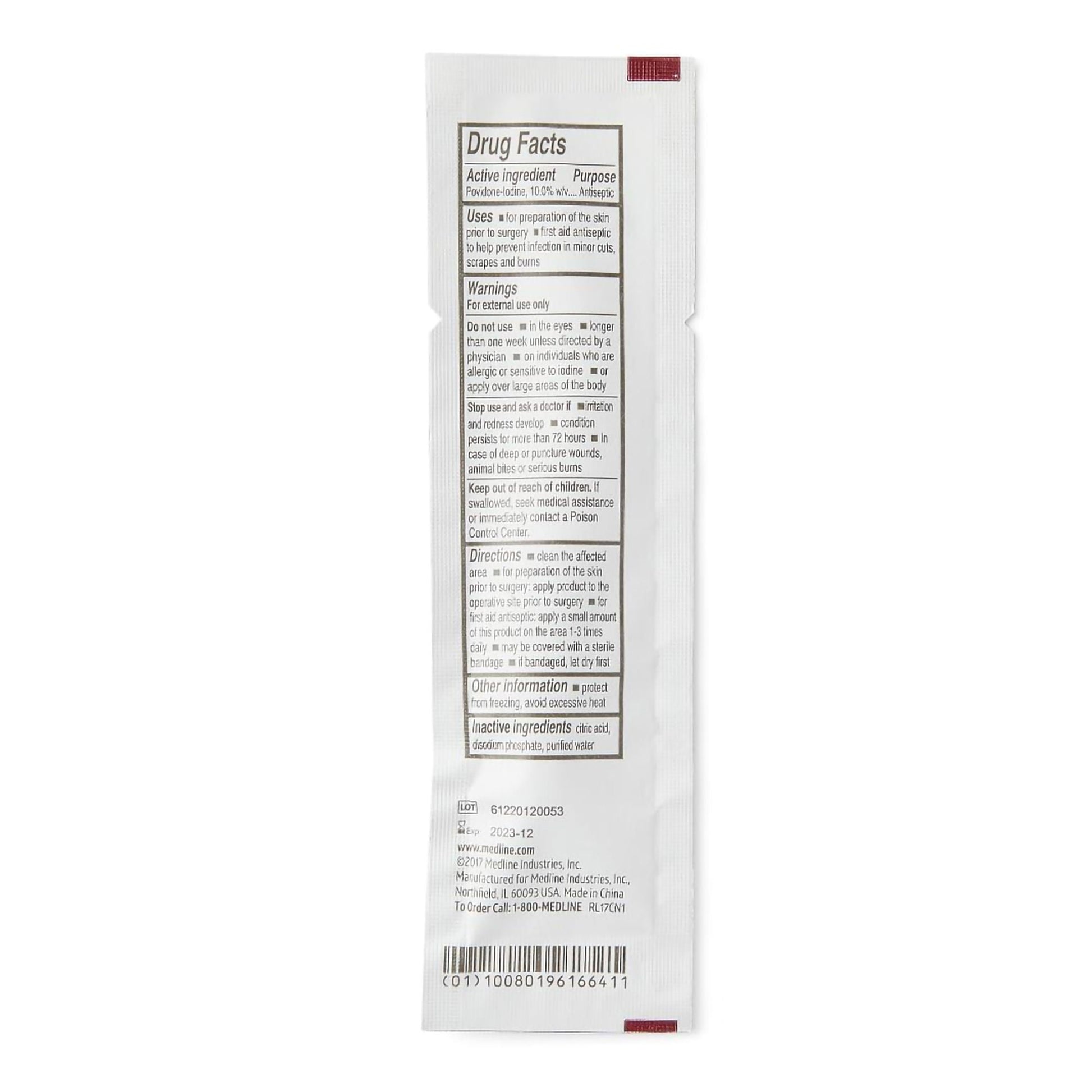 Medline Povidone Iodine Swabsticks