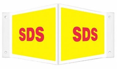 HCL Wall Sign Hazardous SDS Sign