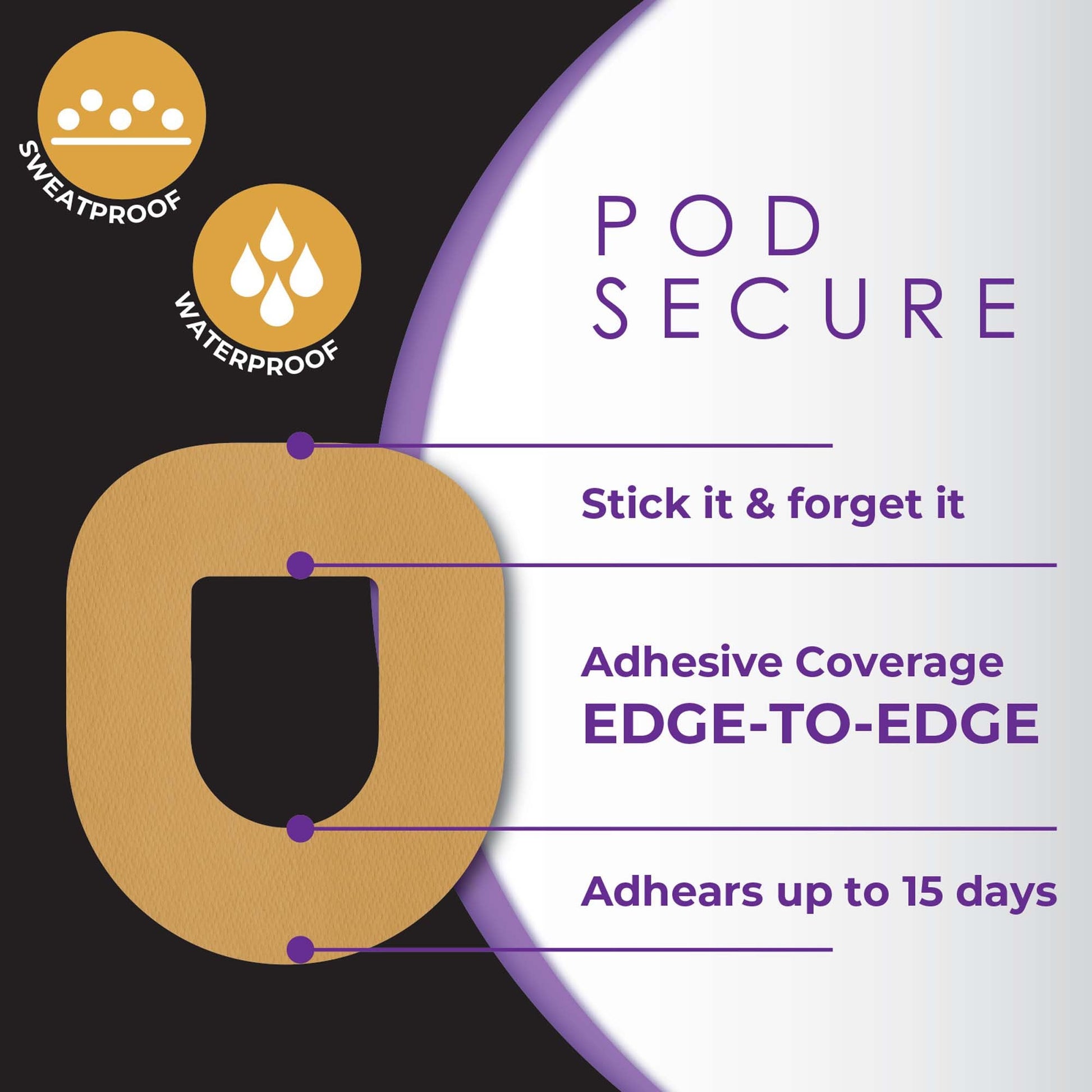 CoverGuard Sensor Overpatch Tan For Omnipod 5 Sensor
