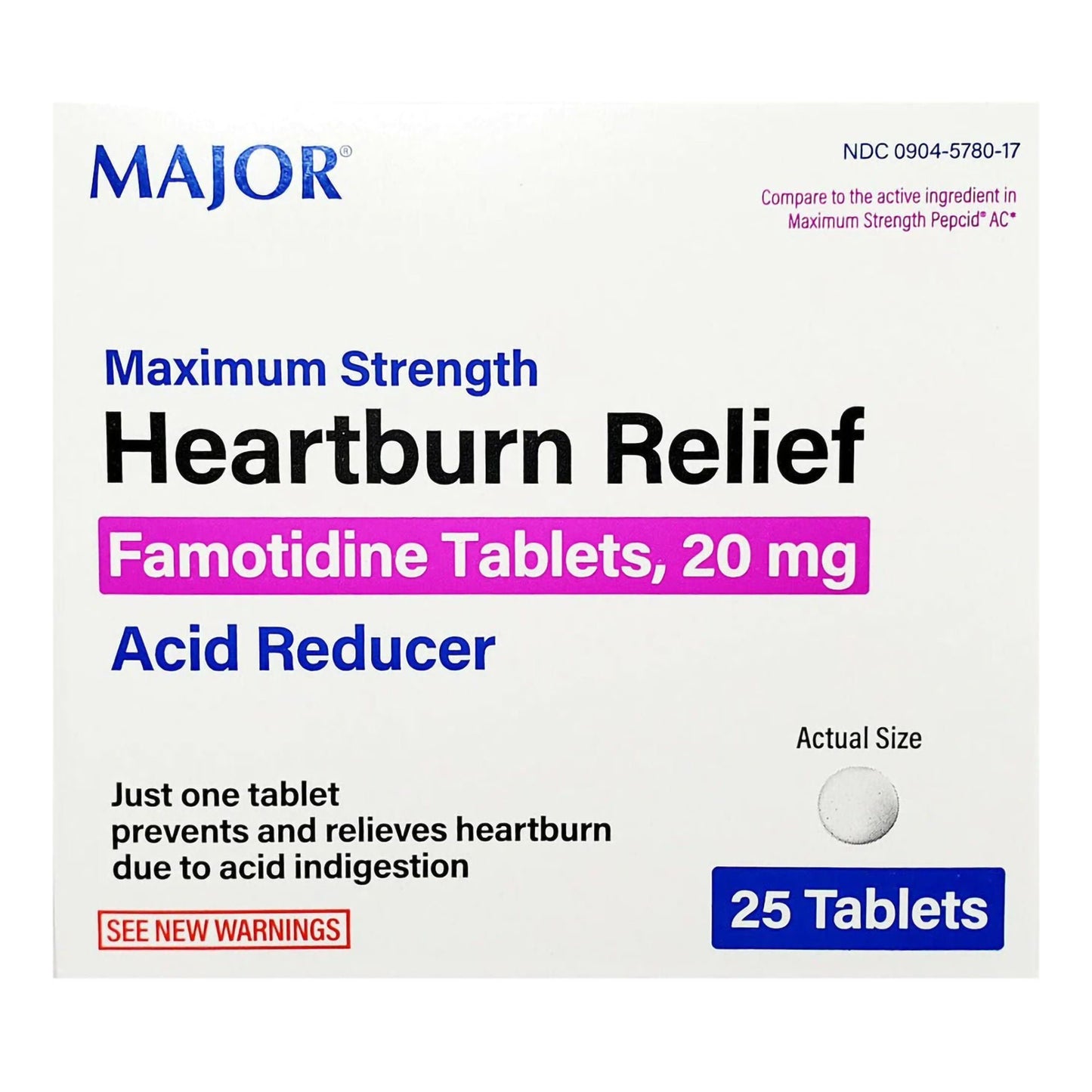 Major Antacid 20 mg Strength Tablet