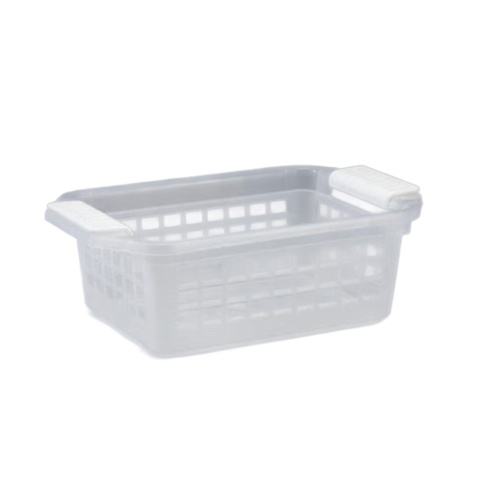 Flip and Stack Storage Basket Semi-Clear Plastic X 9-1/2 Inch