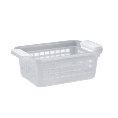 Flip and Stack Storage Basket Semi-Clear Plastic X 9-1/2 Inch