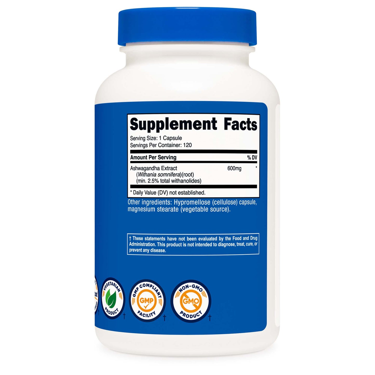 nutricost Dietary Supplement Ashwagandha Root 600 mg Strength Capsule