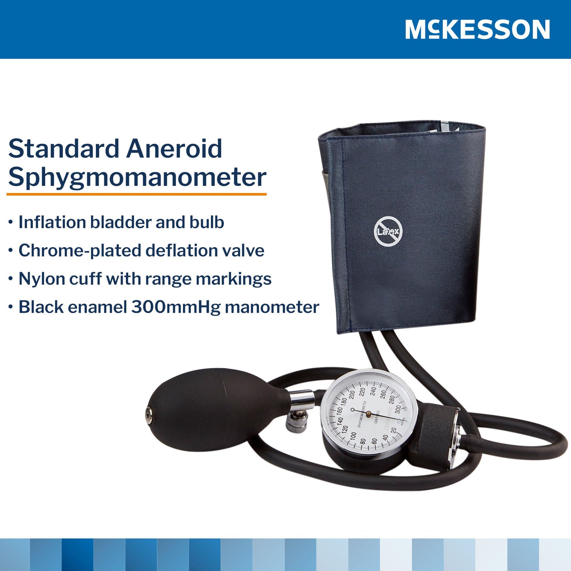McKesson Brand Aneroid Sphygmomanometer with Cuff, 2-Tube, Pocket-Size, Handheld