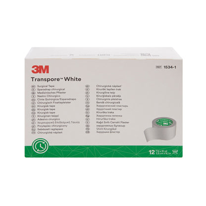 3M™ Transpore™ Plastic Medical Tape, White