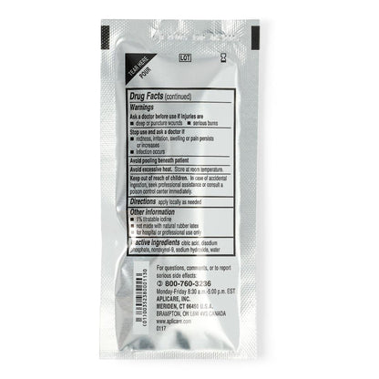 Aplicare Skin Prep Solution Individual Packet 10% Strength Povidone-Iodine