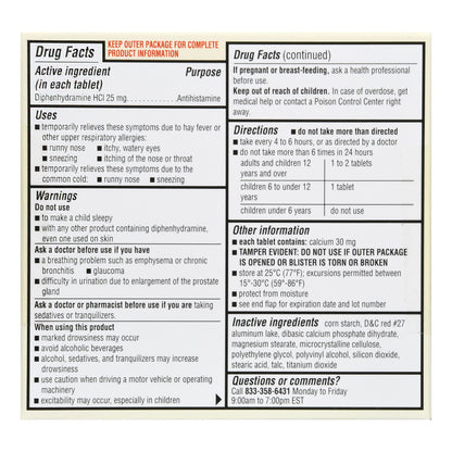 Foster & Thrive™ Allergy Relief Diphenhydramine HCl 25 mg Minitabs