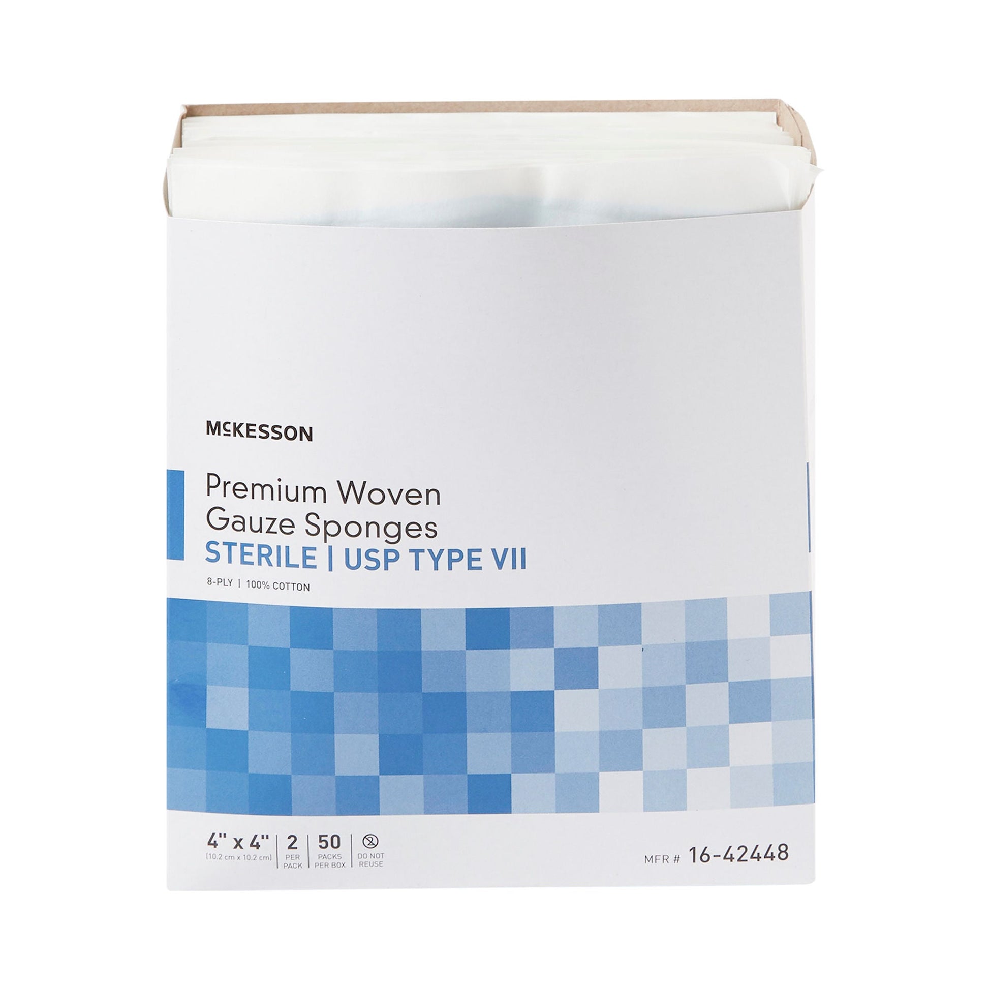 McKesson Sterile USP Type VII Gauze Sponge, Eight Ply