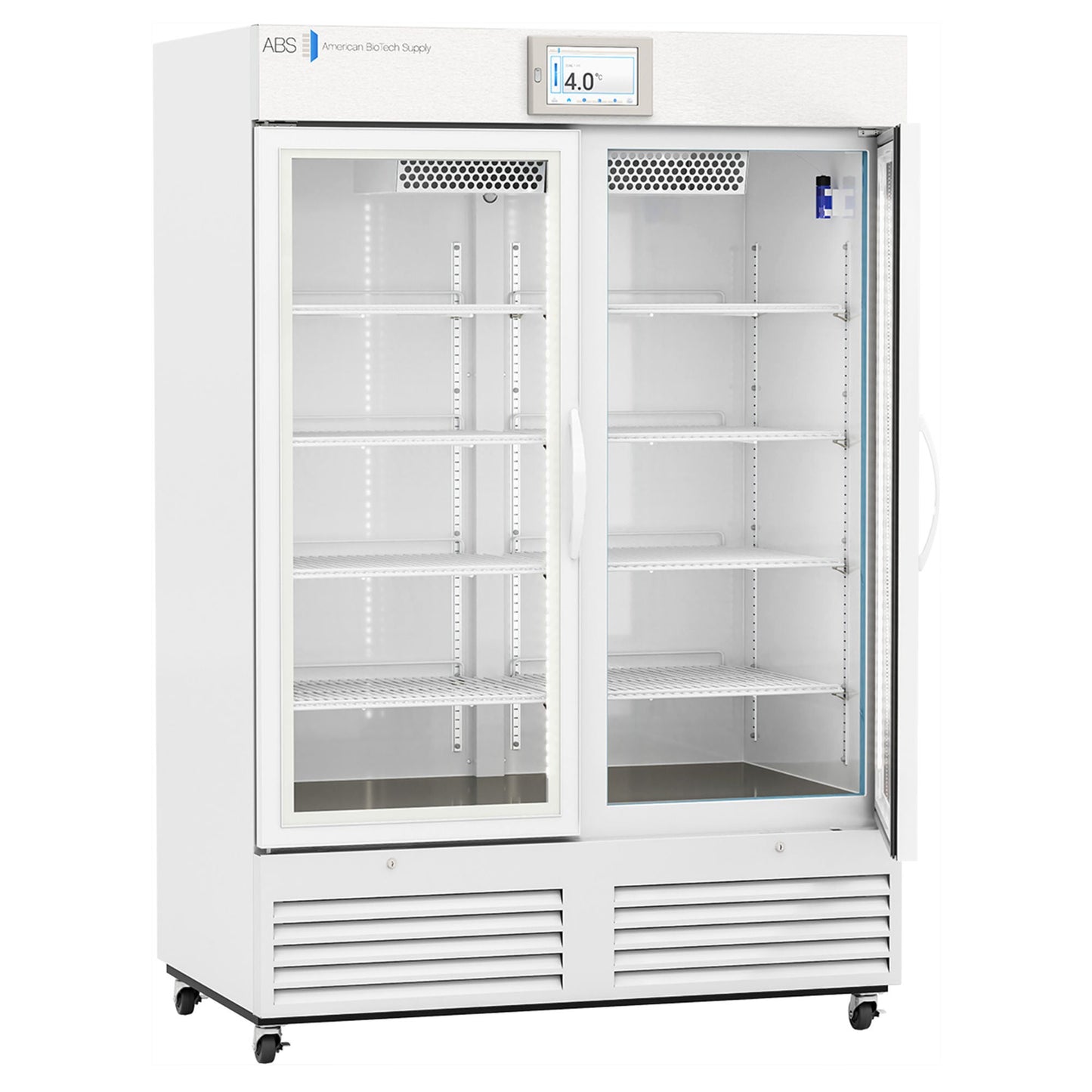 ABS Premium Upright Refrigerator Laboratory Use 49 cu.ft. 2 Glass Swing Doors Cycle Defrost