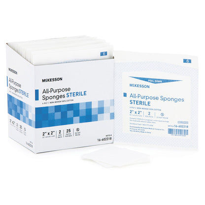 McKesson Sterile Nonwoven Sponge, Four Ply