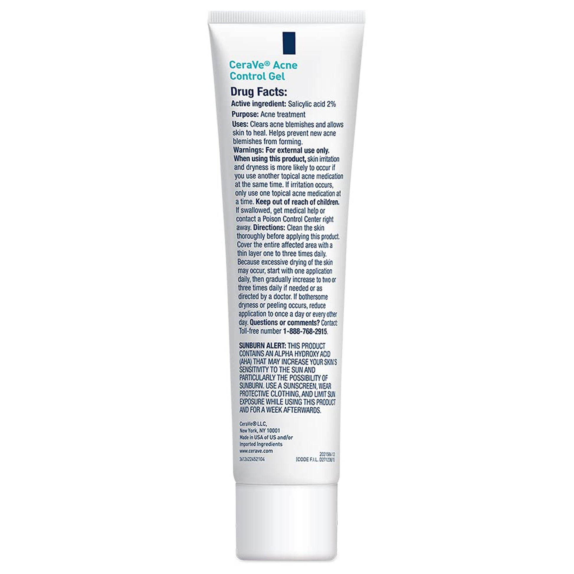 CeraVe® 2% Salicylic Acid Acne Control Gel, Tube