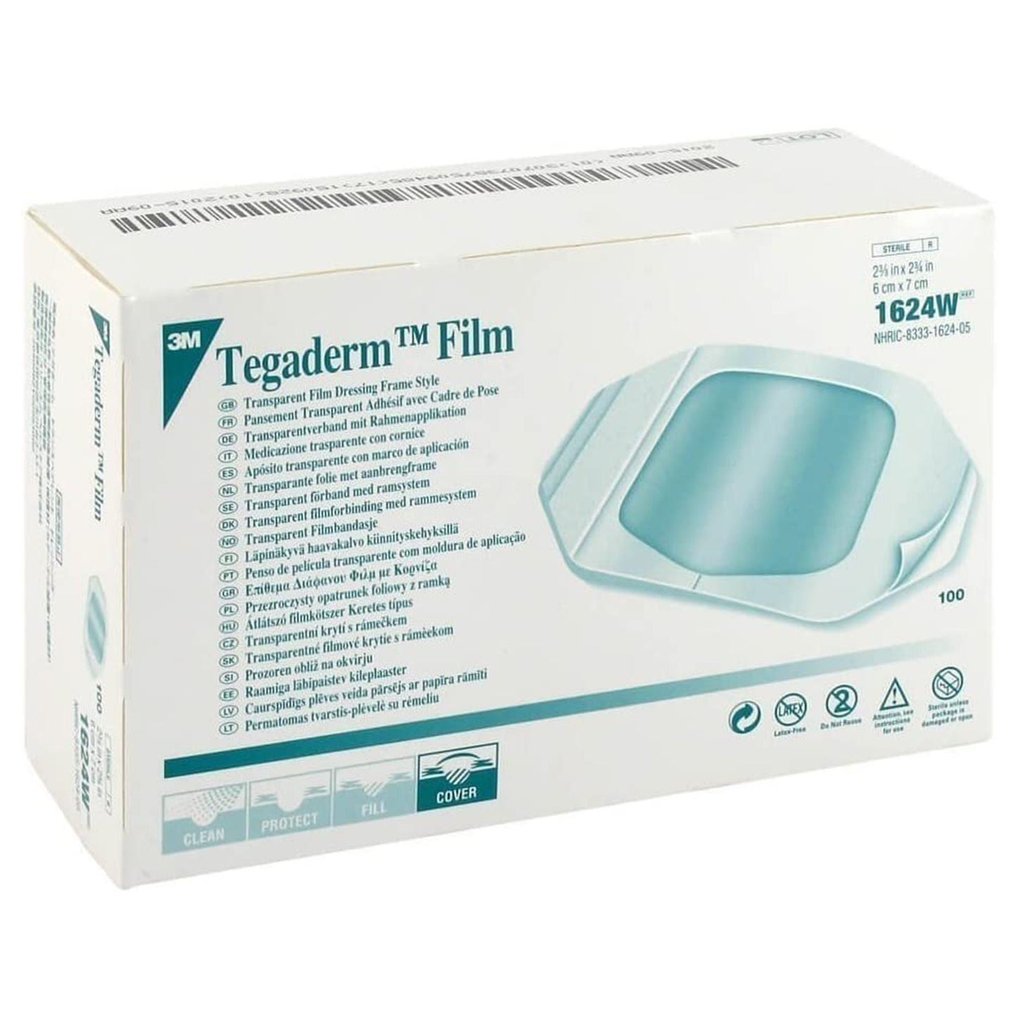 3M™ Tegaderm™ Transparent Sterile Film Dressing, 2-3/8 x 2¾ Inch
