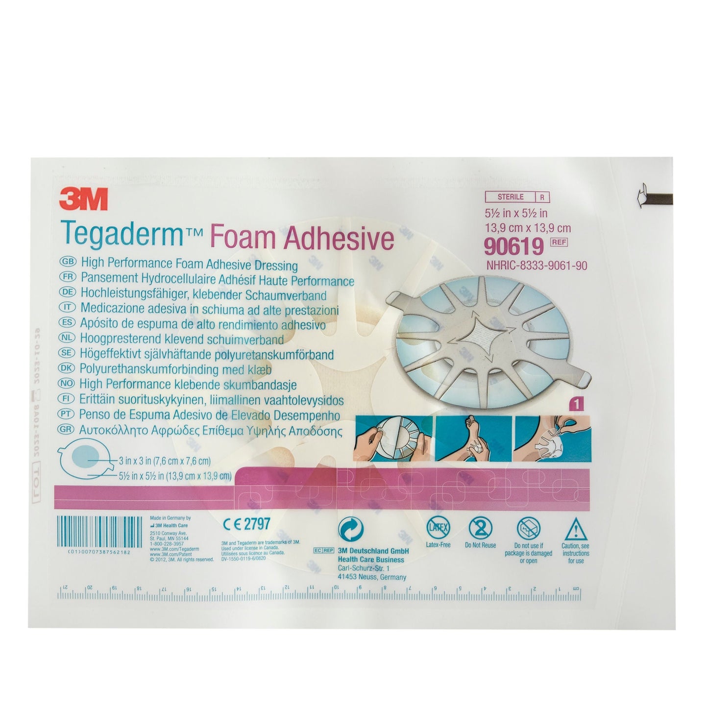 3M™ Tegaderm™ High Performance Adhesive w/ Border Foam Dressing