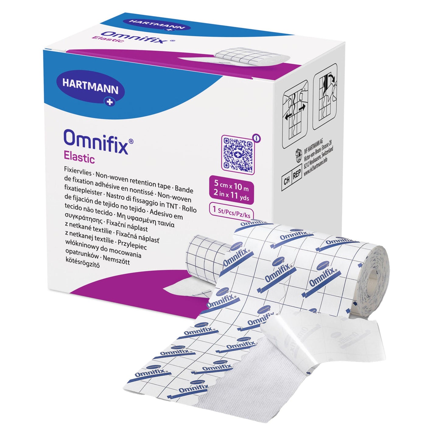 Omnifix® Elastic Dressing Retention Tape with Liner, White