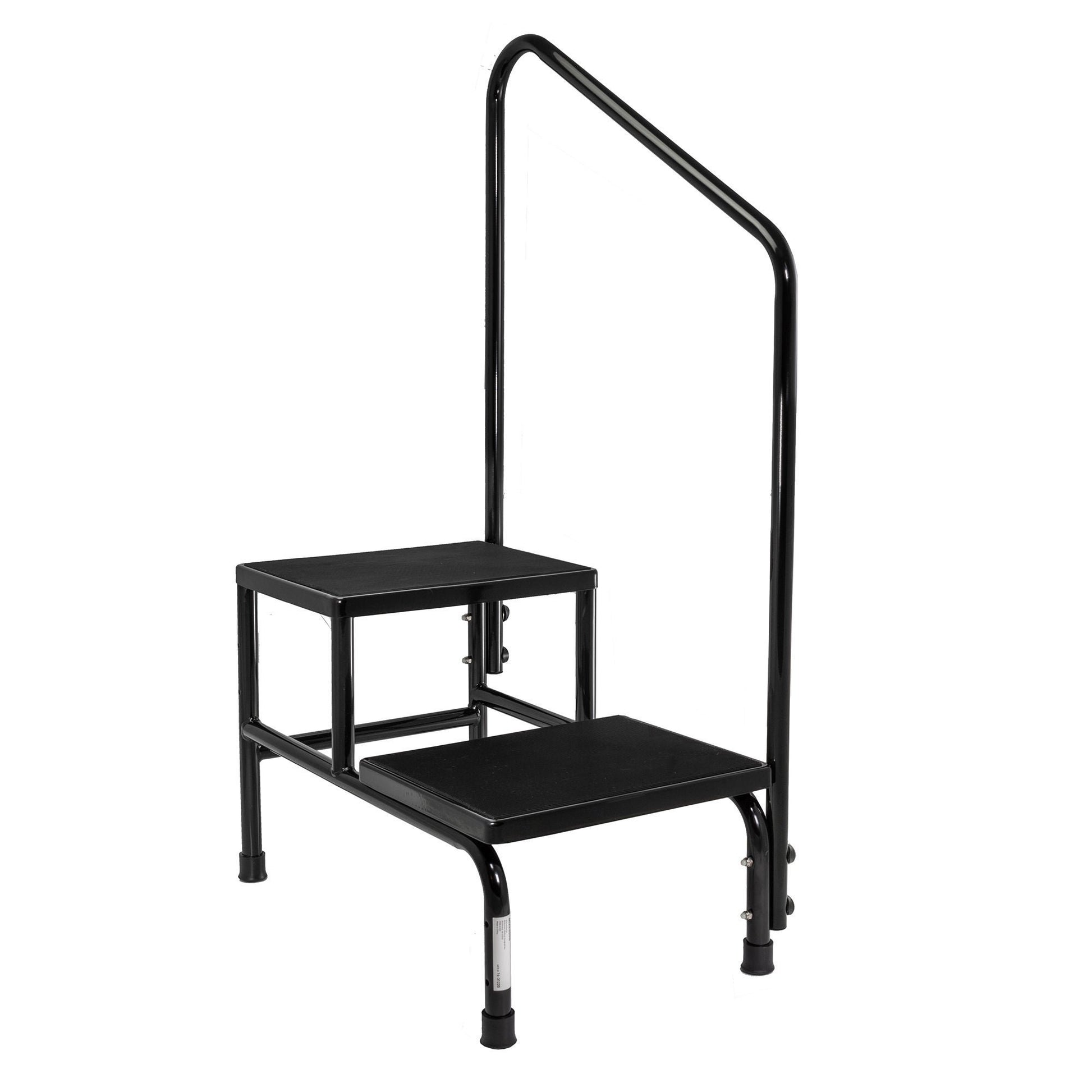 McKesson Step Stool with Handrail, 600-lb. Weight , Two-Step