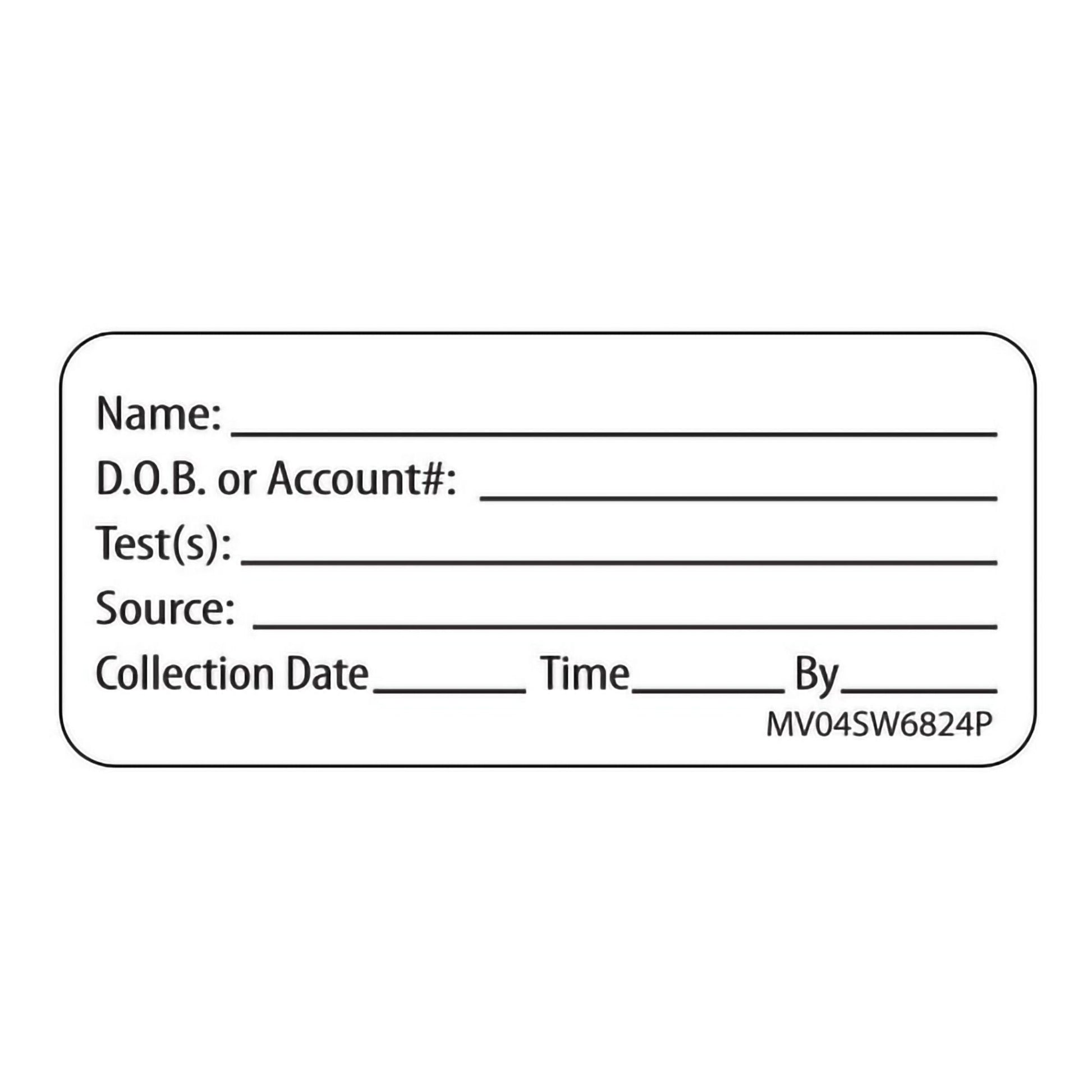 MedVision® Pre-Printed / Write On Label, Patient Information