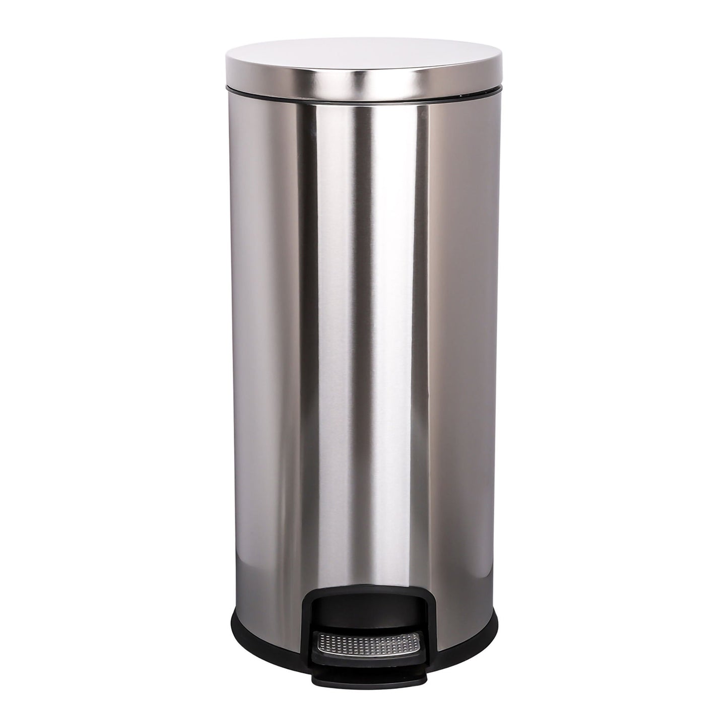 McKesson Trash Can, Stainless Steel, Round, 8 Gallons